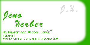 jeno werber business card